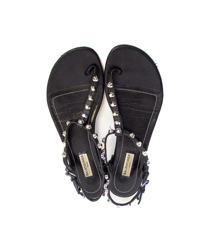 Studded T-Strap Sandals