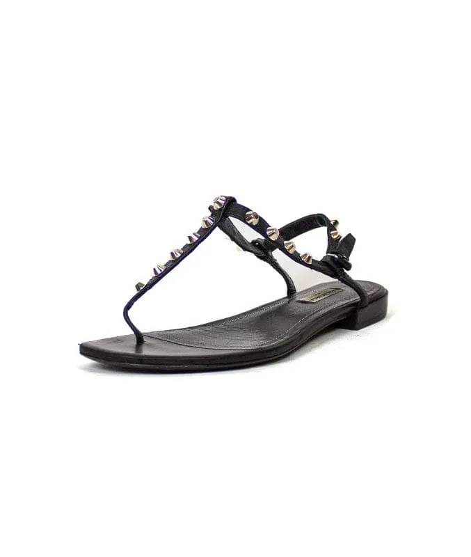 Studded T-Strap Sandals