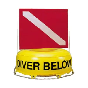 Trident Inflatable Diver below With Standard Dive Flag
