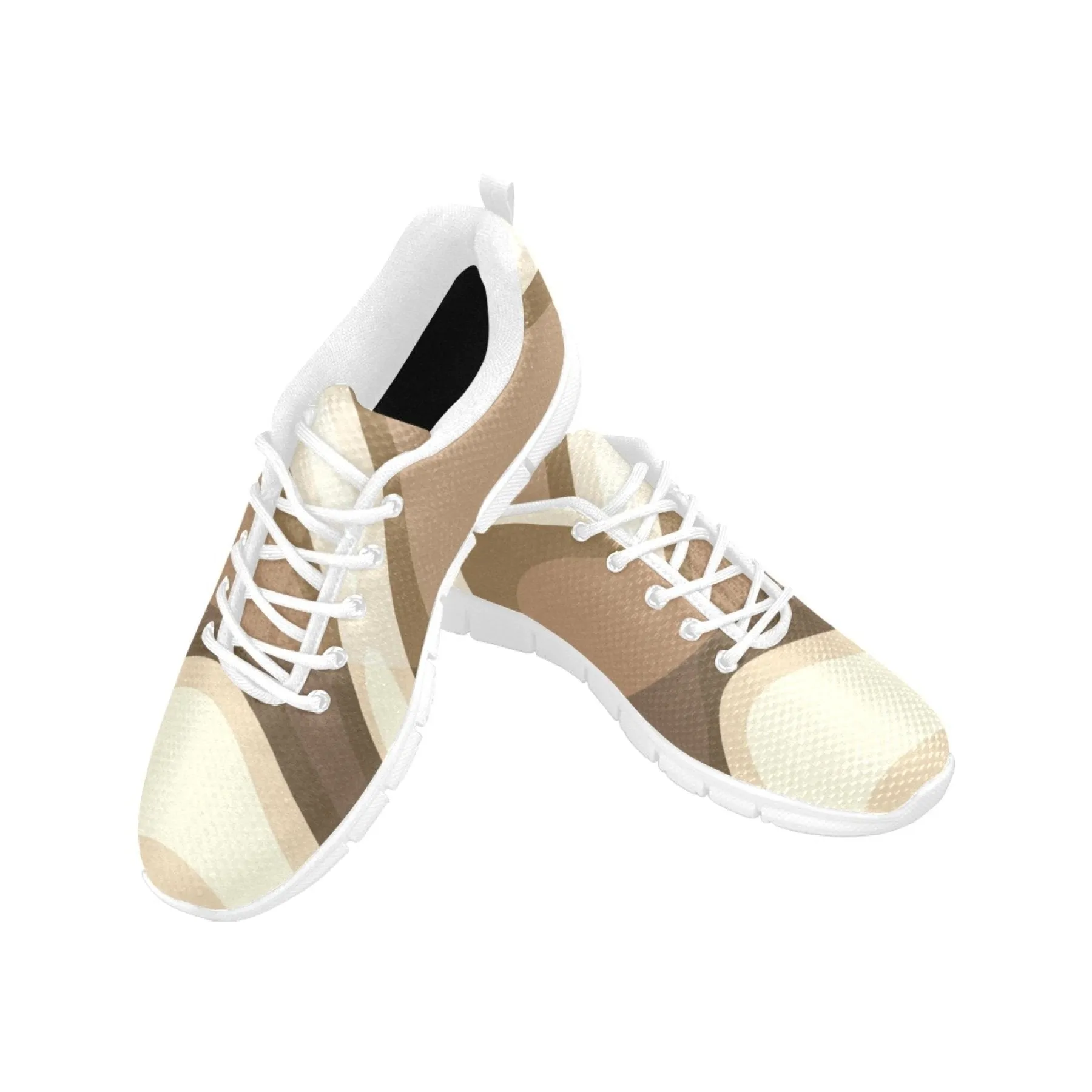 Uniquely You Womens Sneakers, Blue and White Aztec Print Running Shoes by inQue.Style