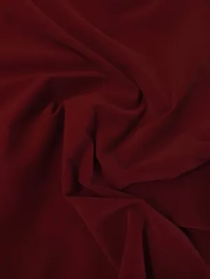 Upholstery Grade Solid Flocking Velvet Fabric / Burgundy / 40 Yards Roll