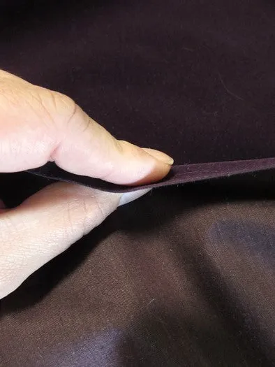 Upholstery Grade Solid Flocking Velvet Fabric / Burgundy / 40 Yards Roll
