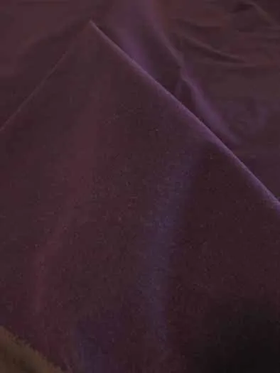 Upholstery Grade Solid Flocking Velvet Fabric / Burgundy / 40 Yards Roll