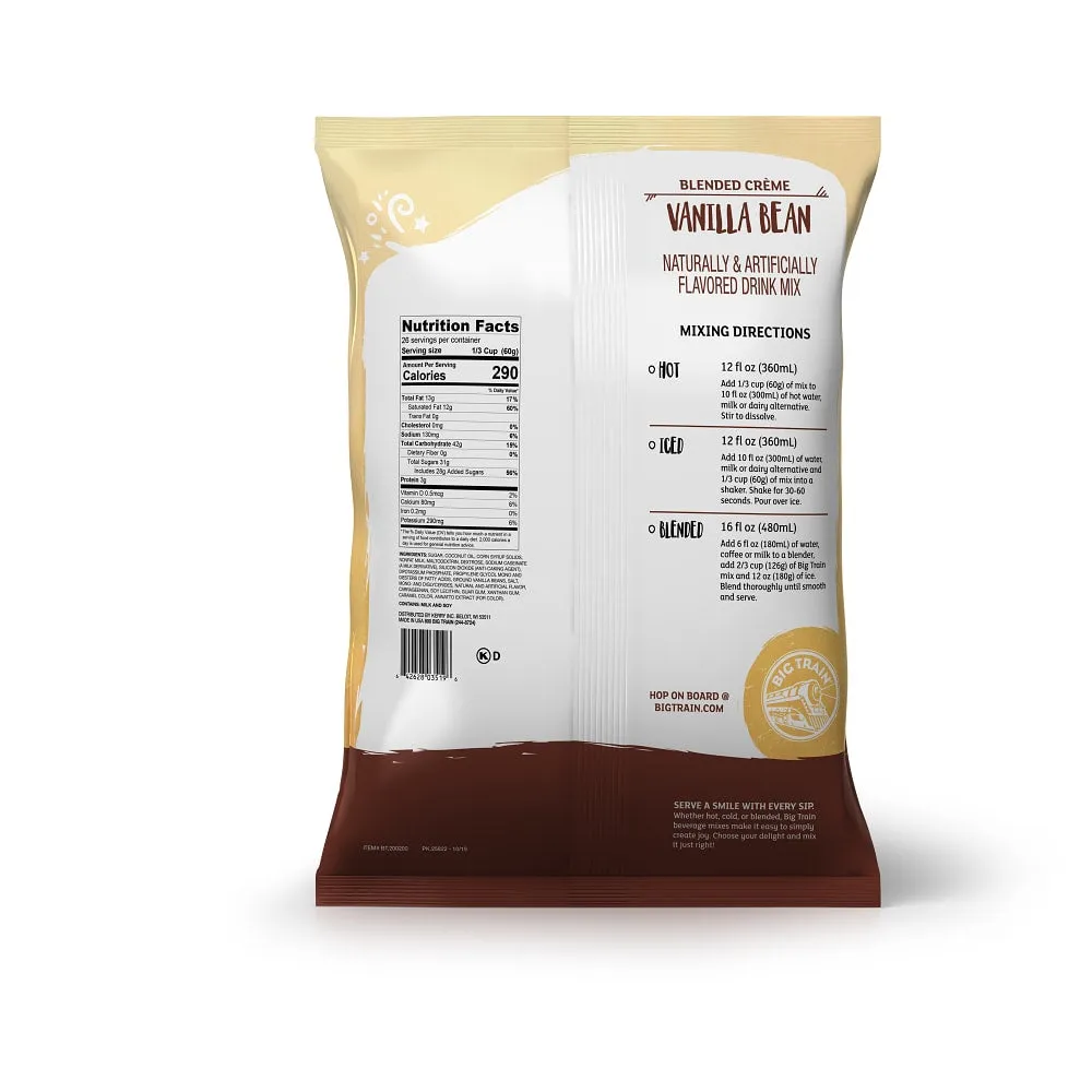Vanilla Bean Blended Crème Beverage Mix - 5 x 3.5lb Bags