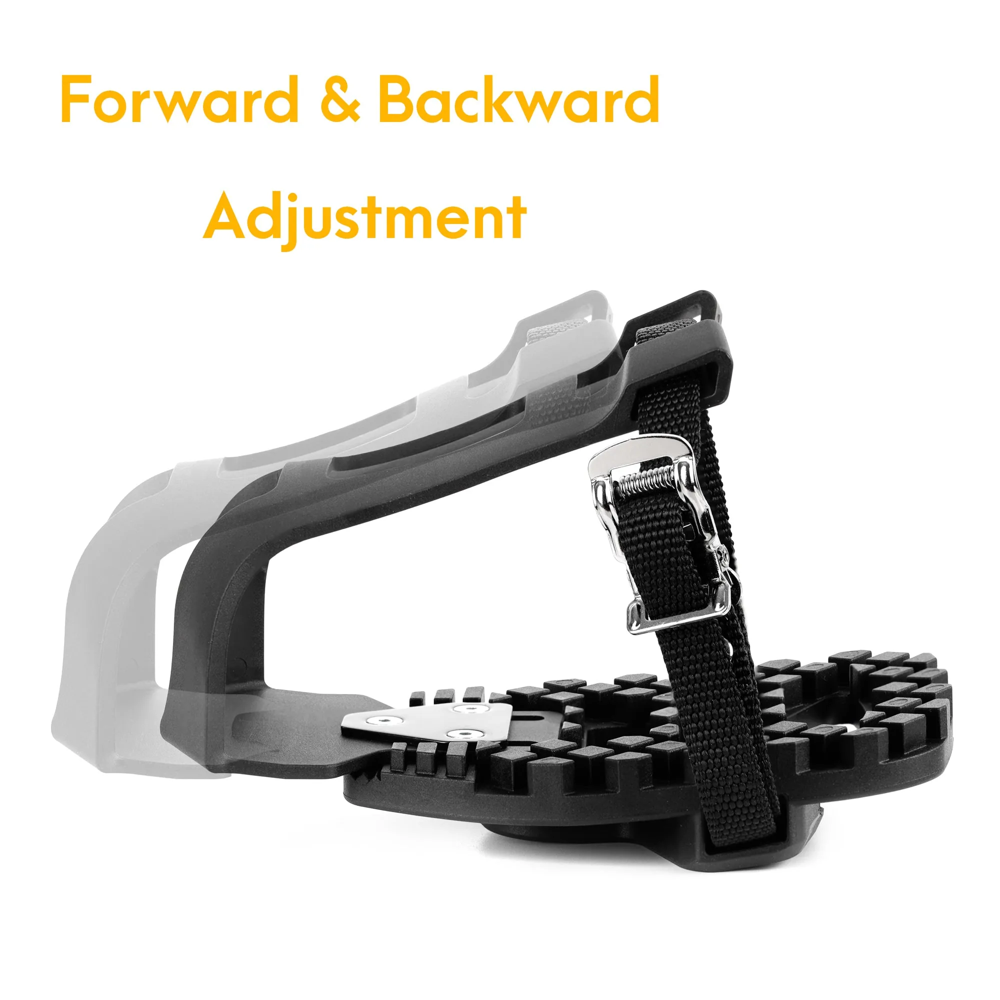 Venzo Bike Bicycle Toe Clips Cage Indoor Exercise Bike Pedal Adapters - Compatible with Peloton Bike Pedal, Convert Look Delta Pedals to Toe Clip Straps Ride with Sneakers - SPD Adapters ONLY