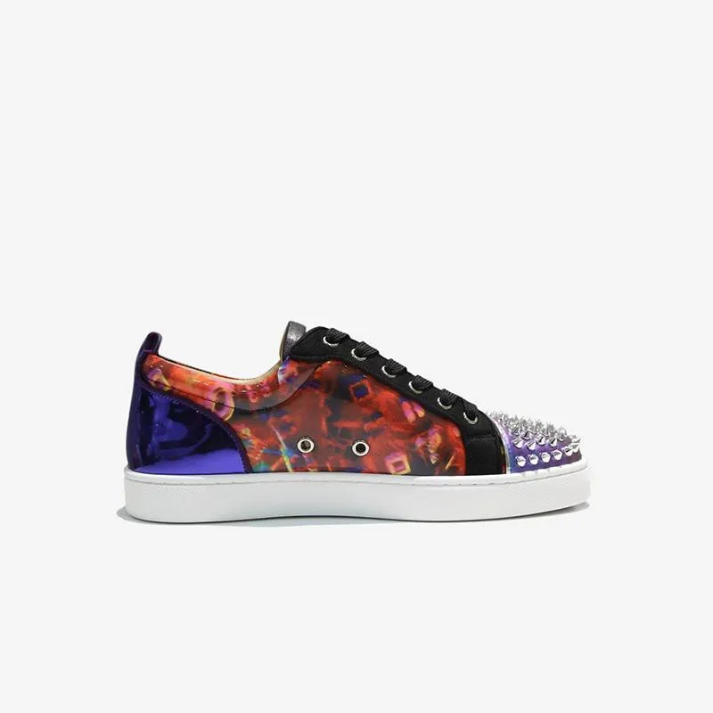 Vibrant Tie-Dye Studded Sneakers