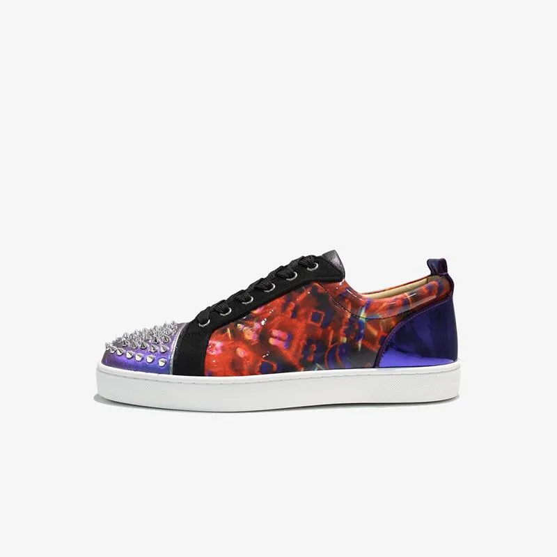 Vibrant Tie-Dye Studded Sneakers