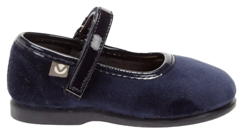 Victoria Alba Velvet Mary Jane Navy for Girl's