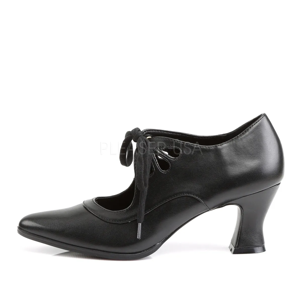 Victorian Style Black Kitten Heels