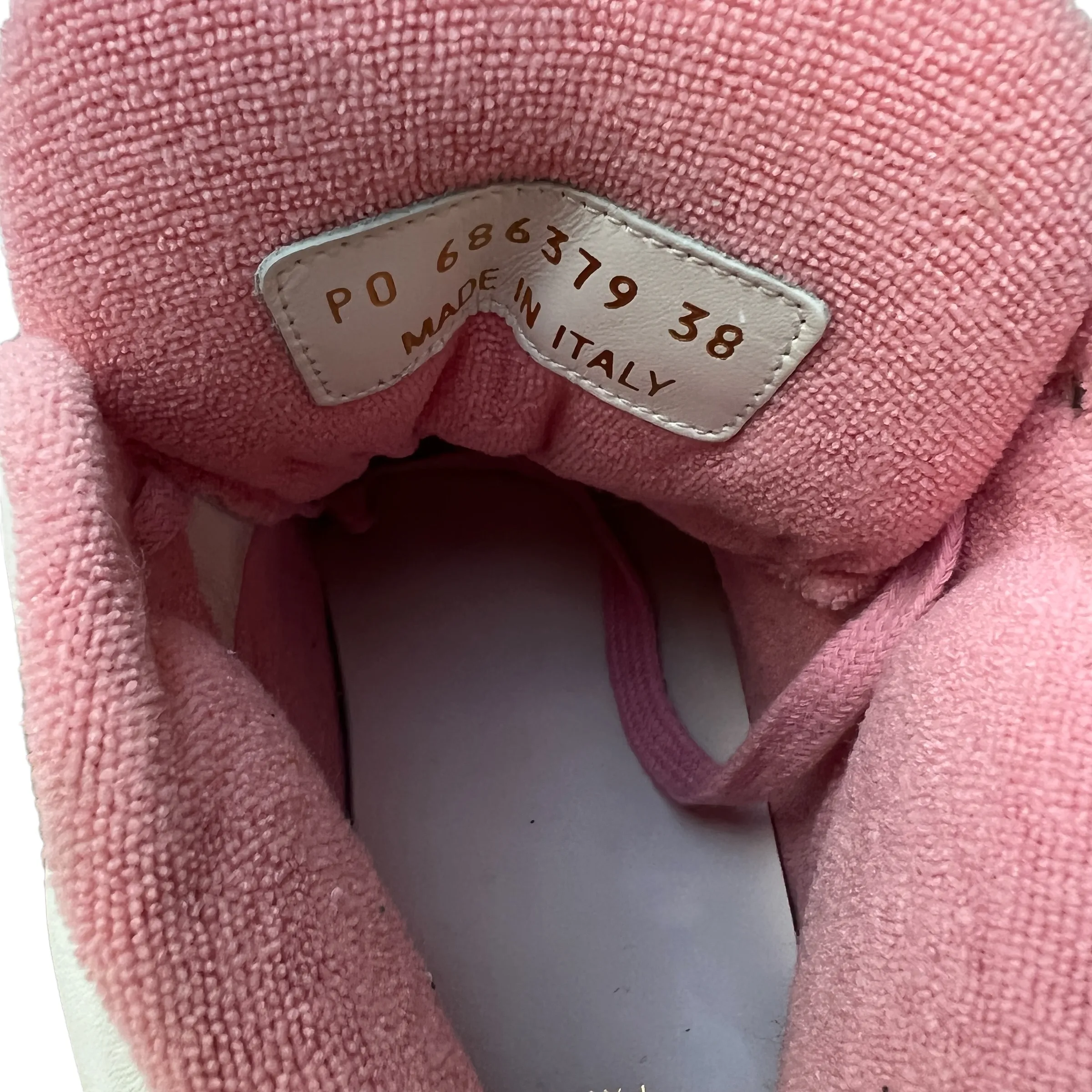 White and Pink High Top Sneakers - 8