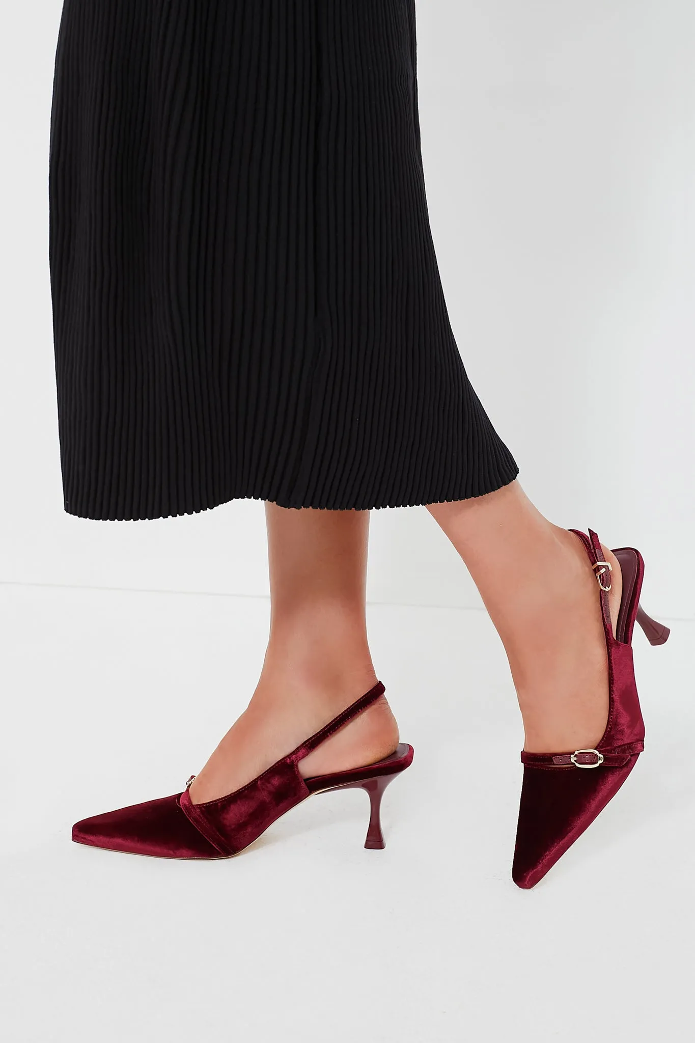Wine Velvet Ines Heels