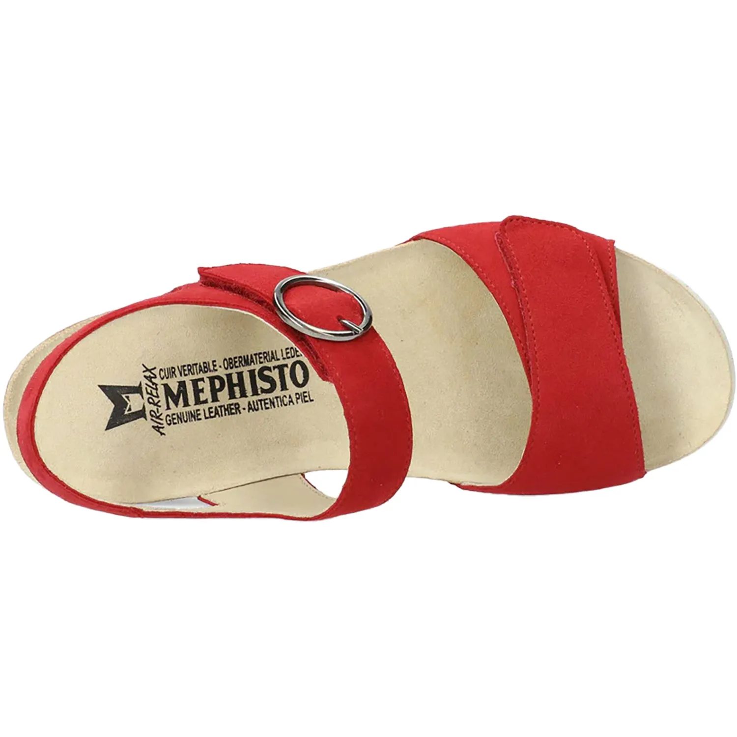 Women's Mephisto Oriana Scarlet Red Velvet Leather