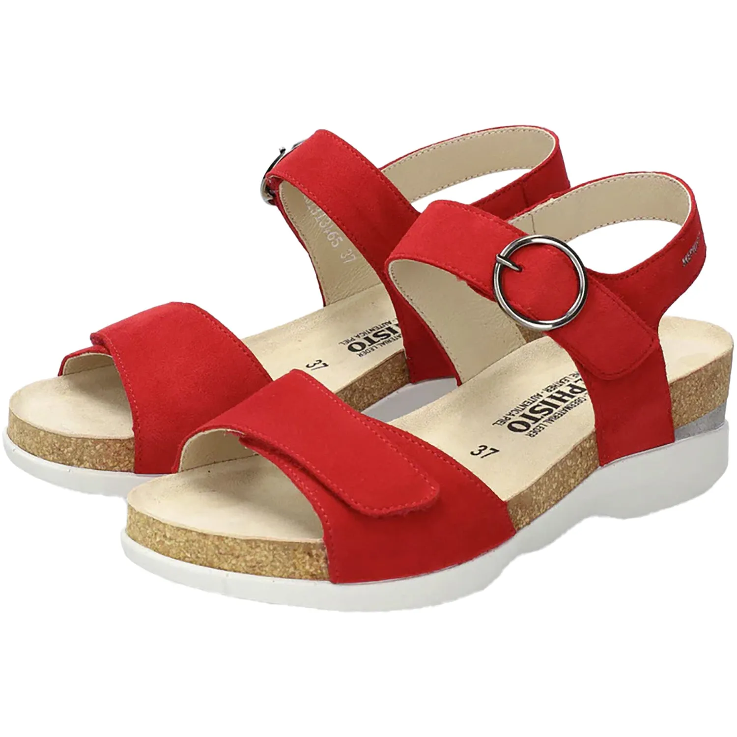 Women's Mephisto Oriana Scarlet Red Velvet Leather