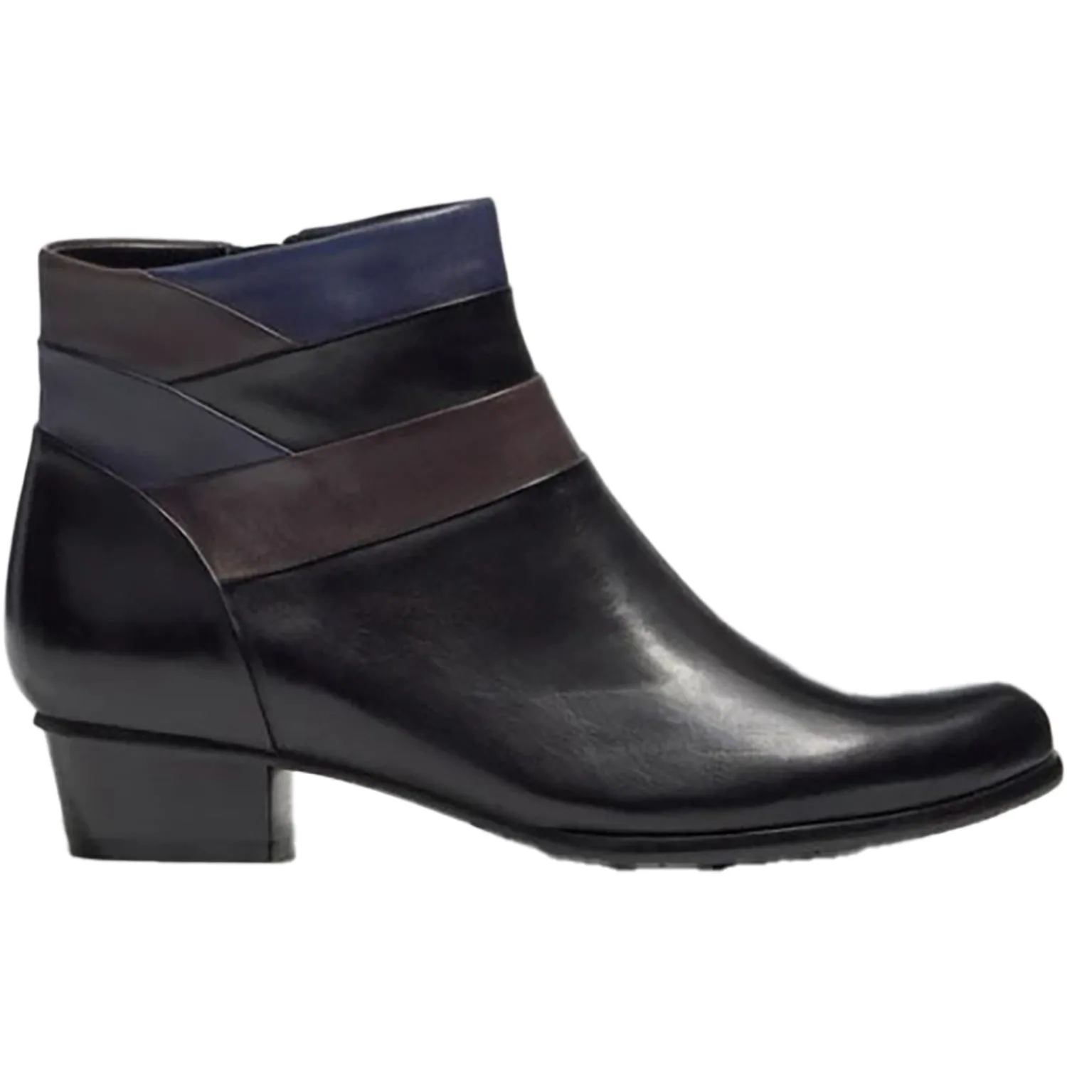 Women's Regarde Le Ciel Stefany-390 Black/Muddy/Melanzana Leather