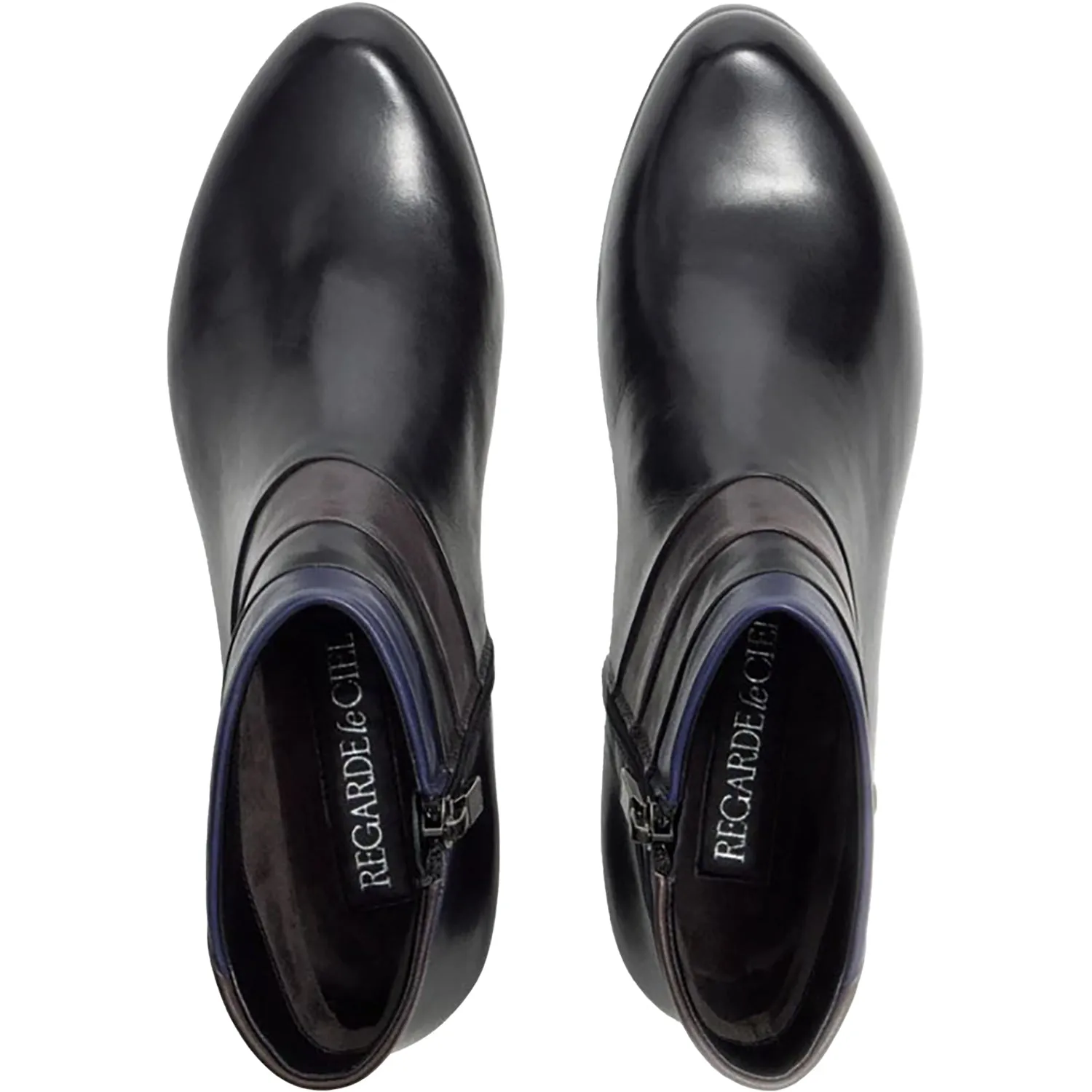 Women's Regarde Le Ciel Stefany-390 Black/Muddy/Melanzana Leather