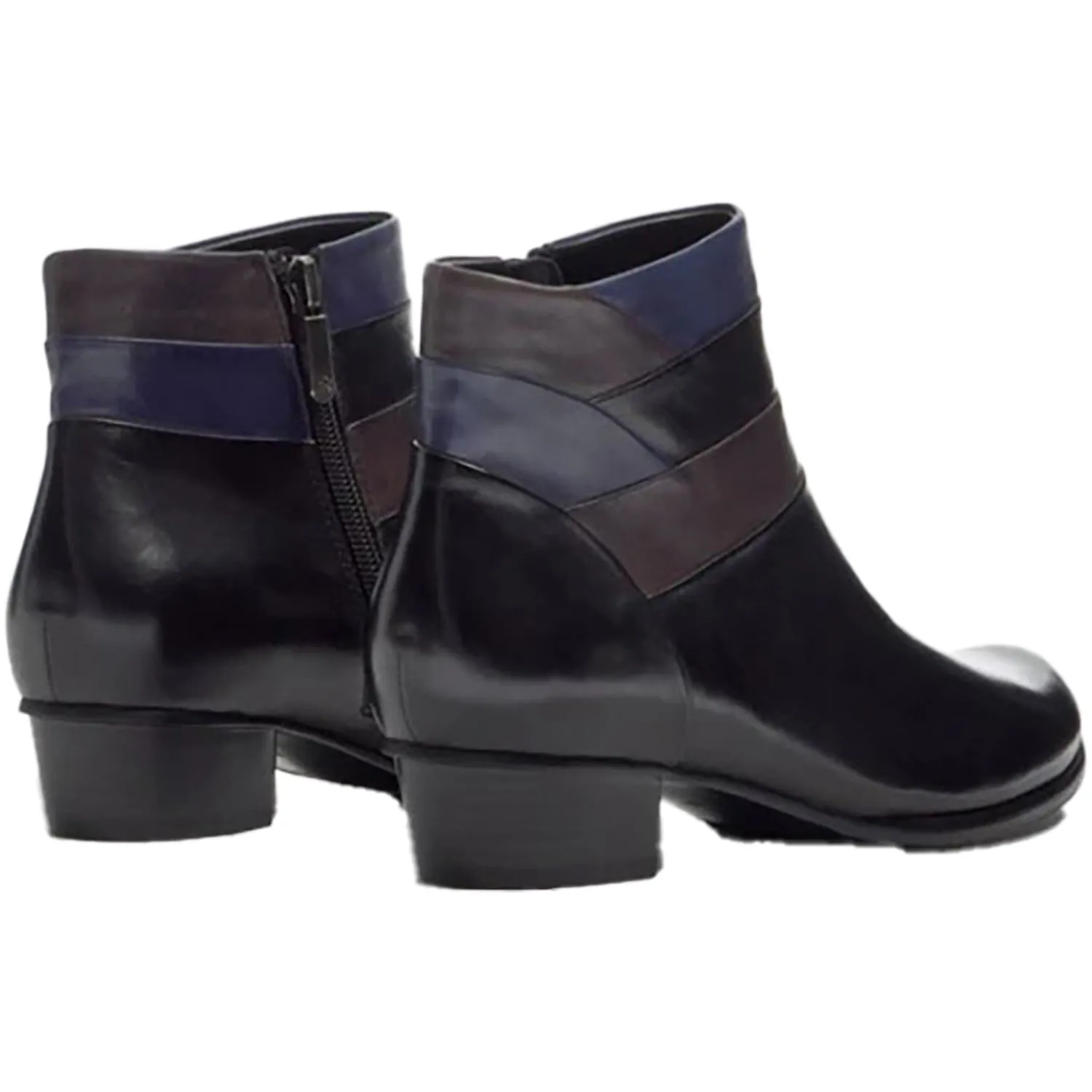 Women's Regarde Le Ciel Stefany-390 Black/Muddy/Melanzana Leather